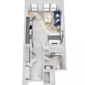 The Blonde 06 Micro Apartment Floor Plan