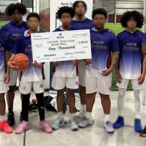 In April 2024, our agency continued to show our support for Hudson Evolution Basketball with the presentation of this check.