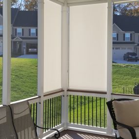 Blinds for privacy: Porch Addition