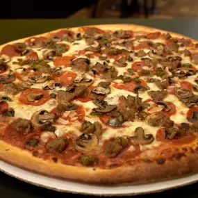 Italian Sausage and Mushroom pizza