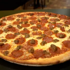 Italian Sausage and Pepperoni Pizza