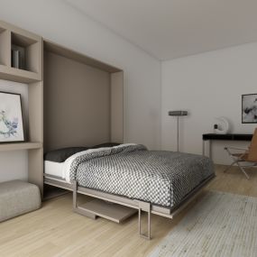 The worst part of accommodating guests is having to stress about sleeping arrangements. Our space-saving Murphy Beds let you kiss that goodbye and sit back to enjoy having family over.