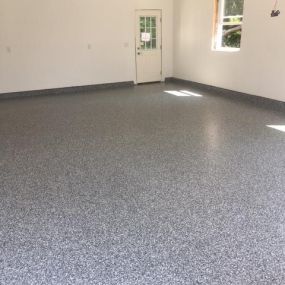 Can we say garage goals? These Waterford homeowners wanted a solution for their concrete floor—so we came in with this Epoxy Flake Floor. The before and after transformation is stunning! #TailoredLivingNianticMystic #EpoxyFloor #EpoxyFlake #WaterfordCT #FreeConsultation