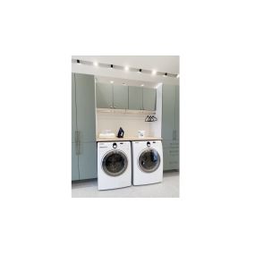 Our custom laundry room solutions integrate seamlessly with your existing appliances, adding crucial holding and storage space.
