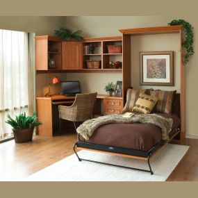 Small living spaces are no problem for Tailored Living of Niantic & Mystic. Murphy Beds are the perfect choice to give your bedroom/office the style you need. #TailoredLivingNianticMystic #FreeConsultation #MurphyBed #TailoredToYourNeeds