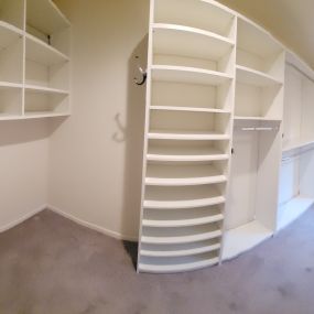 Small spaces like this room from this Old Lyme home make perfect closets! As you can see from the before and after pics, they’re even better with our shelving and storage solutions! #TailoredLivingNianticMystic #ClosetOrganization #OldLymeCT #FreeConsultation