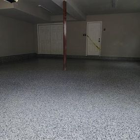 Got concrete? You need a new floor covering! We love Epoxy Flake Floors—they’re so durable and they look great. Check out this before and after of our install job in East Haven! #TailoredLivingNianticMystic #EpoxyFloor #EpoxyFlake #FreeConsultation
