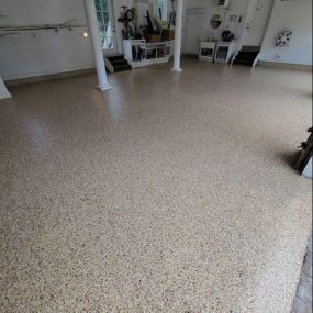 Garage floors need something special. It’s got to be durable. And with vehicles tracking in grime it has to be easy to clean. These Burlington homeowners found a solution in our Epoxy Garage Floor! #TailoredLivingNianticMystic #BurlingtonCT #EpoxyFloor #FreeConsultation