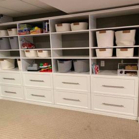 Unleash the ultimate blend of style and storage! ????✨ Our custom built-ins are the superheroes of organization, ready to rescue your space from clutter and keep your treasures displayed in style. #StorageSolutions #HomeOrganizationHero