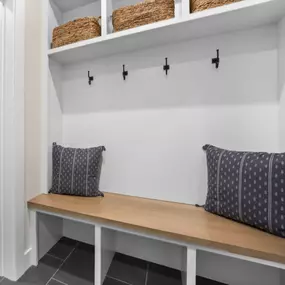 Welcome to your home's sweet spot! ????✨ Our mudroom setup combines functionality with a dash of charm, making sure your comings and goings are as smooth as they are stylish.