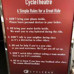 CycleTheatre Rules | CycleBar Uptown Dallas
