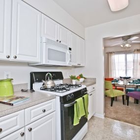 Kitchen with White Cabinets