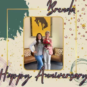 Celebrating Brenda’s 1 year anniversary on my Team! So thankful for you girl and can’t believe how FAST this past year has gone. You are such a wonderful joy to work with everyday. Thanks for all you do!!