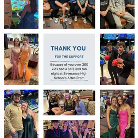 We love getting to contribute and be part of our awesome community! Over 200 young adults attended the Severance High School After Prom Event 2024.