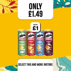 only £1.49 on pringles at select convenience