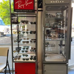 We carry Ray-Ban and Oakley sunglasses