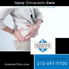Injury chiropractic care San Antonio, TX by Huebner Chiropractic. Call: 210-697-9700 or visit our website https://www.huebnerchiro.com.