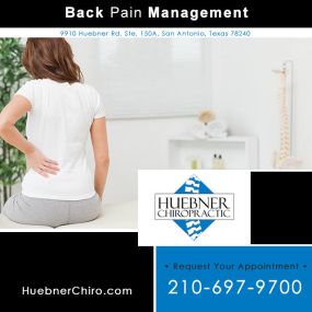 Back pain management San Antonio, TX by Huebner Chiropractic. Call: 210-697-9700 or visit our website https://www.huebnerchiro.com.