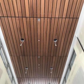 Lowered wood panel ceiling contractor South Dakota, North Dakota, Minnesota, Iowa, Nebraska.