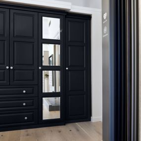 Door Racks with Sharps ranges and colour examples. A Midnight Blue Hampton Fitted Wardrobe