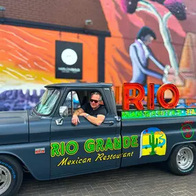 Spotted: a Rio legend behind the wheel of a Rio legend! ????

That’s Pat, our founder & owner, taking Petey for a cruise. Petey’s our beloved ’66 Chevy truck, known for his signature neon glow. ????

Petey has been part of the Rio family for over 30 years and got a well-deserved makeover last year to keep him shining bright.

If you see them out in the wild, wave hello, snap a photo, and maybe follow them to the closest Rio or margarita. ???? ????