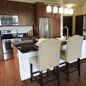 Lilly Preserve Apartments Kitchen with stainless steel appliances