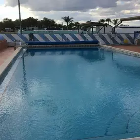 Heated swimming pool