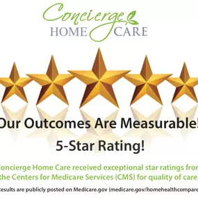 Concierge Home Care receives Five Star rating from Centers for Medicare and Medicaid Services (CMS)