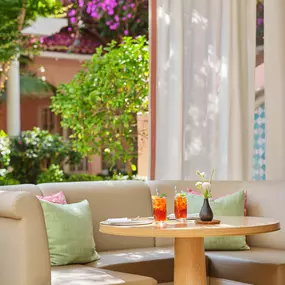 The Restaurant at Hotel Bel-Air patio booth