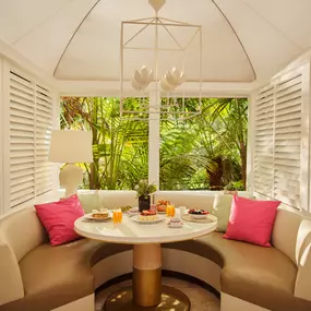 Alcove booth at The Restaurant at Hotel Bel-Air
