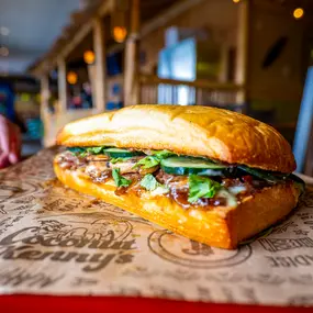 Sesame Beef Steak, Mushrooms, Cilantro, Crispy Cucumbers & Topped with a Refreshing Cucumber Wasabi Dressing.