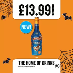 New In Store and Limited Edition 
Baileys Terry Chocolate Orange.