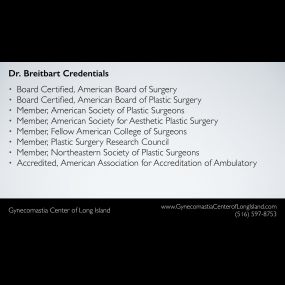 Gynecomastia Center of Long Island (Manhasset NY) - Credentials