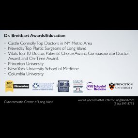 Gynecomastia Center of Long Island (Manhasset NY) - Awards and Education