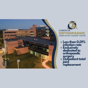 Reasons to Choose CarePlex Ortho (COASC):

Less than 0.1% infection rate.
State of the art technology and equipment.
Faster recovery time in the convenience of your home.
ALL staff specialty trained in Orthopedics.
Lower cost compared to inpatient surgery.