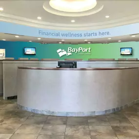 BayPort Credit Union branch interior view