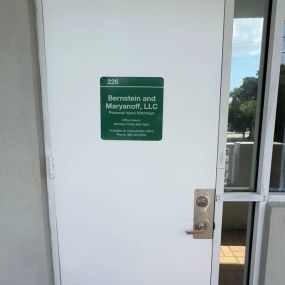 The front door of Bernstein & Maryanoff, Miami Injury Lawyers