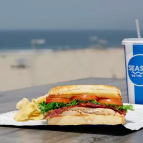 Relax on our open-air patio with breathtaking ocean views and a refreshing sea breeze at Seaside on the Pier.