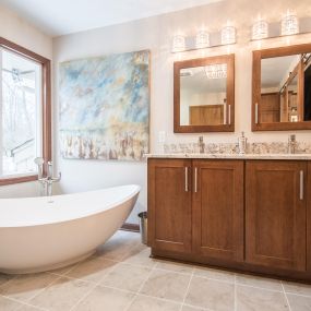 Beautiful bathroom remodel!