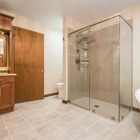 Walk-in glass shower