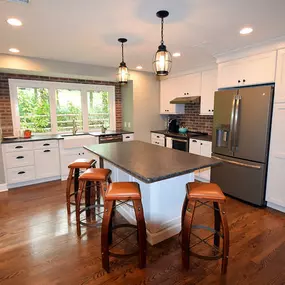 Kitchen, family room, and bathroom remodel in Wallingford, PA.