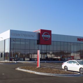 Russ Darrow Nissan of West Bend front of building.