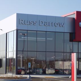 Russ Darrow Nissan of West Bend front of building.