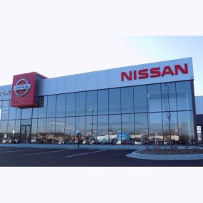 Russ Darrow Nissan of West Bend front of building.