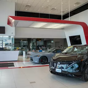 Russ Darrow Nissan of West Bend showroom.