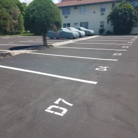 Parking stalls sealed over at Seabreeze West