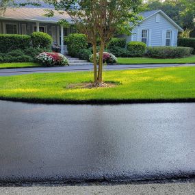 Residential asphalt driveway