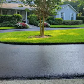 Residential asphalt driveway