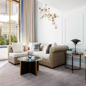 Club Bi-level Executive Suite Living Room at The Langham, Boston