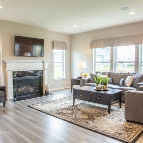 Sulton Model Home - Family Room and Fireplace